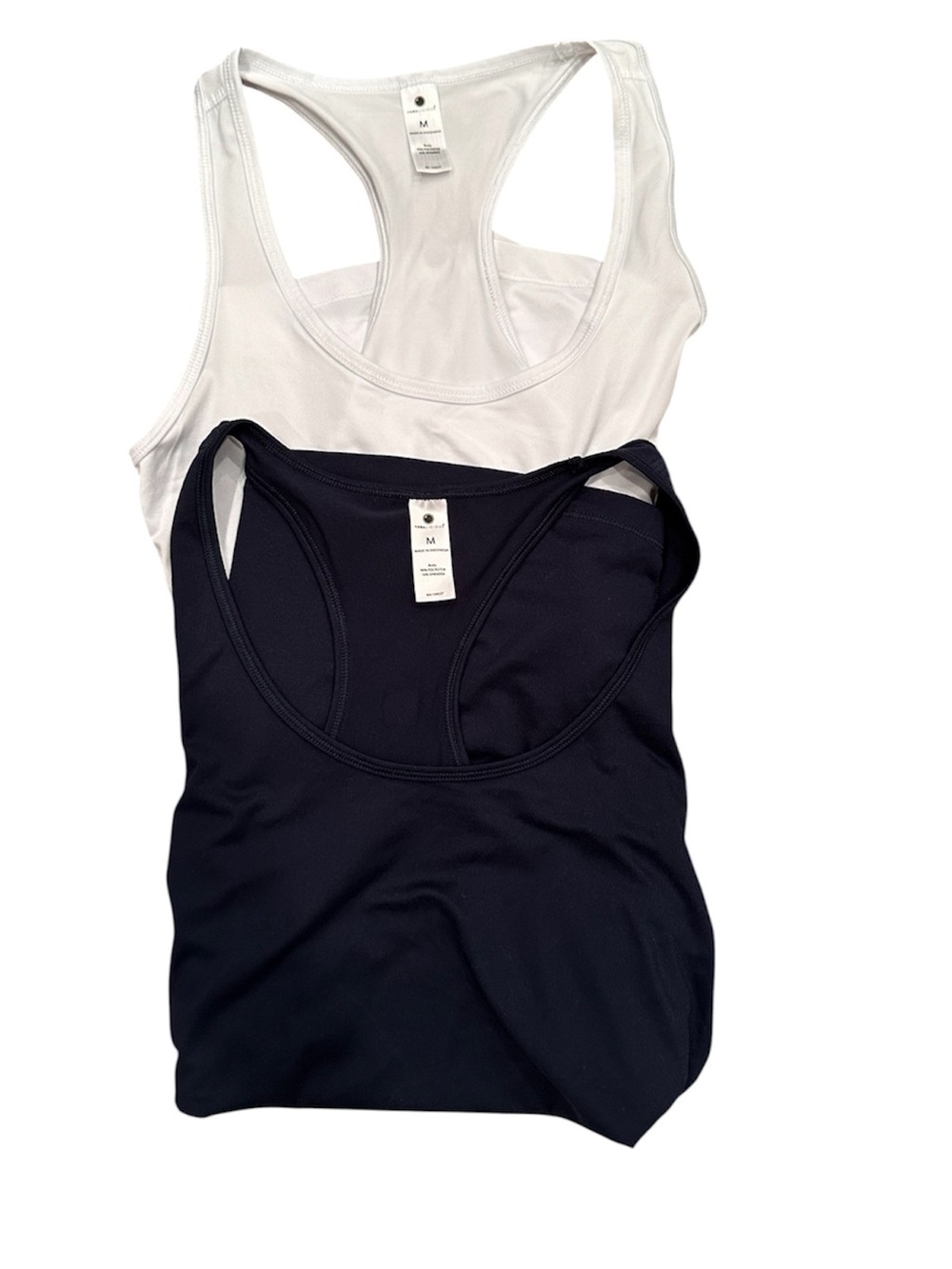 Yogalicious Racerback Tank Tops White & Black NWOT Athleisure Workout Sz M